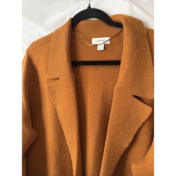 ON 34th Women’s XXL Boho Chic Rust Orange Knit Sweater Blazer Business Travel - Picture 2 of 12